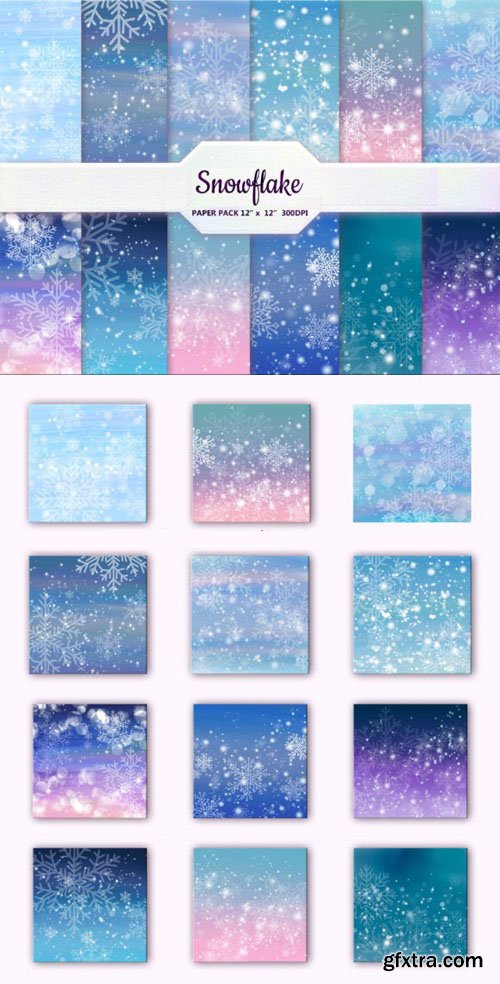 12 Snowflake Textures