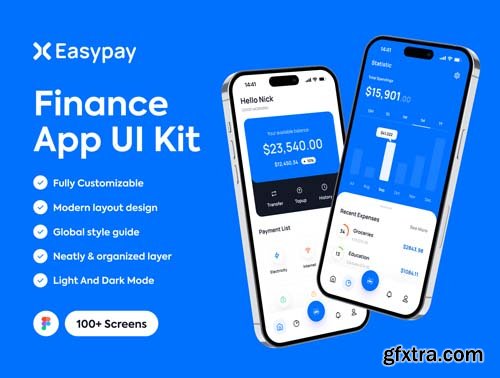 Ui8 - Easypay - Finance App UI Kits $38