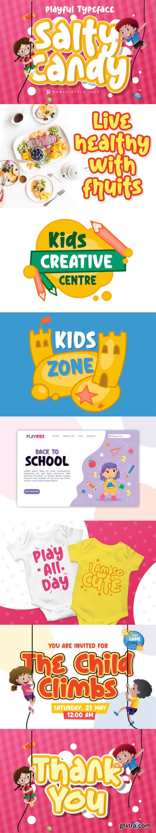 Salty Candy - Children Playful Font Salty Candy - Children Playful Font