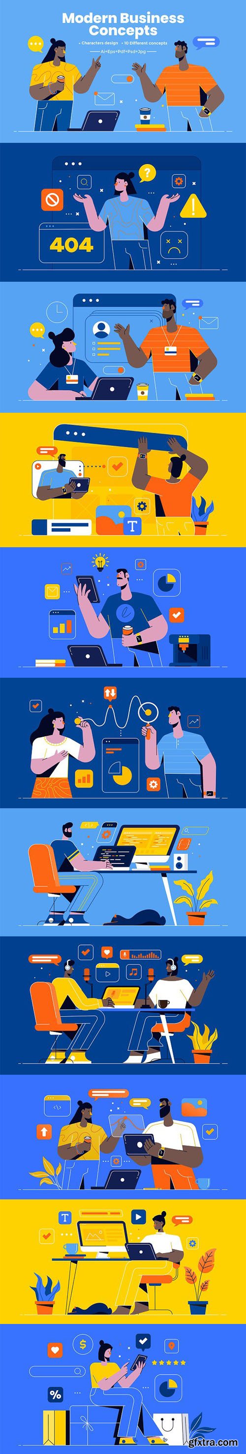 10 Modern Flat Designs Business Concepts 10 Modern Flat Designs Business Concepts