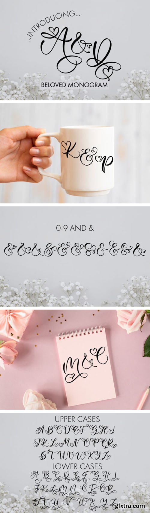 Beloved Monogram - Organic Decorative Font Beloved Monogram - Organic Decorative Font