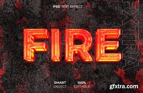 Psd fire 3d editable text effect Psd fire 3d editable text effect