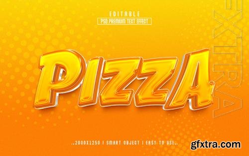 PSD pizza 3d text effect style PSD pizza 3d text effect style