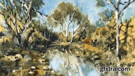 Classic Australian Bush Landscape - Watercolour Essentials