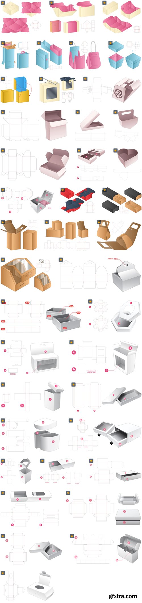 Premium DIY Boxes Collections - 120xEPSs