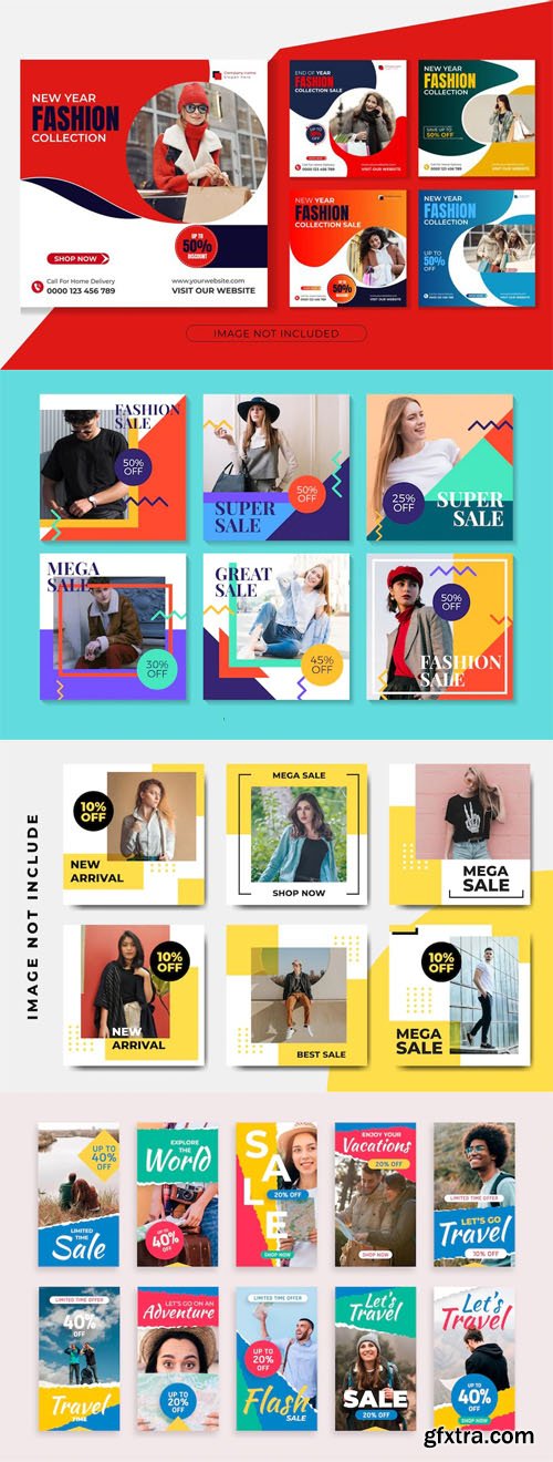 Social Media Sales Posts & Banners - Vector Templates Collection Social Media Sales Posts & Banners - Vector Templates Collection