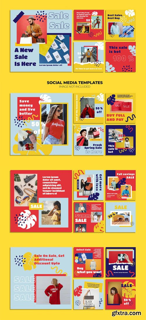 Fashion Sales Social Media Posts PSD Templates Collection Fashion Sales Social Media Posts PSD Templates Collection