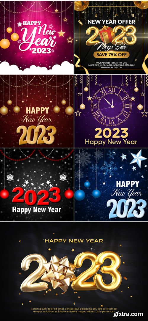 Happy New Year 2023 - 10+ Premium Backgrounds PSD Templates Happy New Year 2023 - 10+ Premium Backgrounds PSD Templates