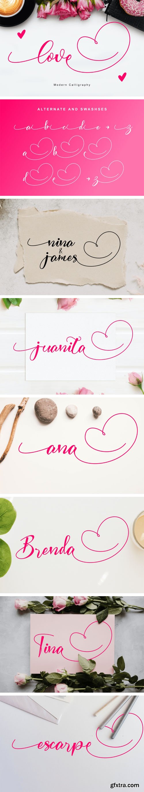 Love - Romantic Calligraphy Typeface Love - Romantic Calligraphy Typeface