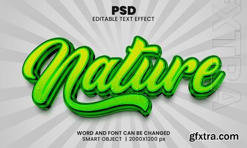 PSD nature 3d editable photoshop text effect style with background PSD nature 3d editable photoshop text effect style with background