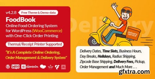Codecanyon - FoodBook | Online Food Ordering System for WordPress with One-Click Order Printing v4.2.8 - 27669182 - Nulled