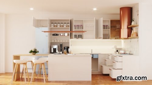  Vray 5 for Sketchup Masterclass | Kitchen Design | Interior Design Course