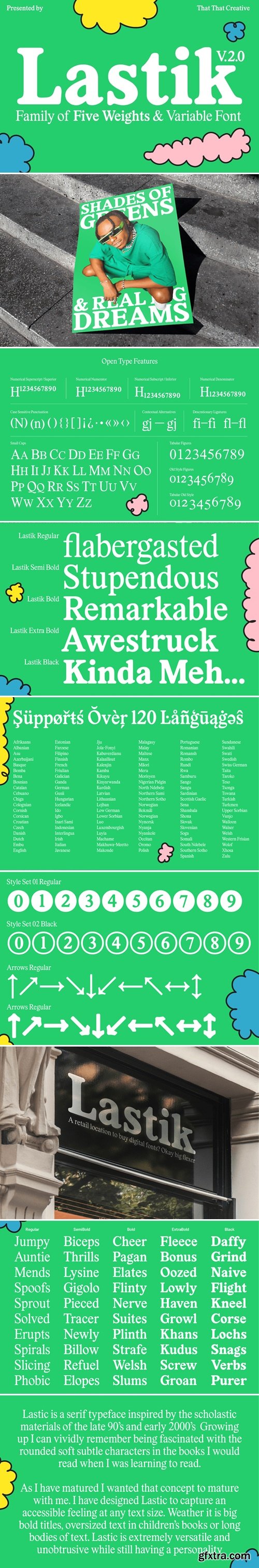 Lastik Retro Variable Font Family