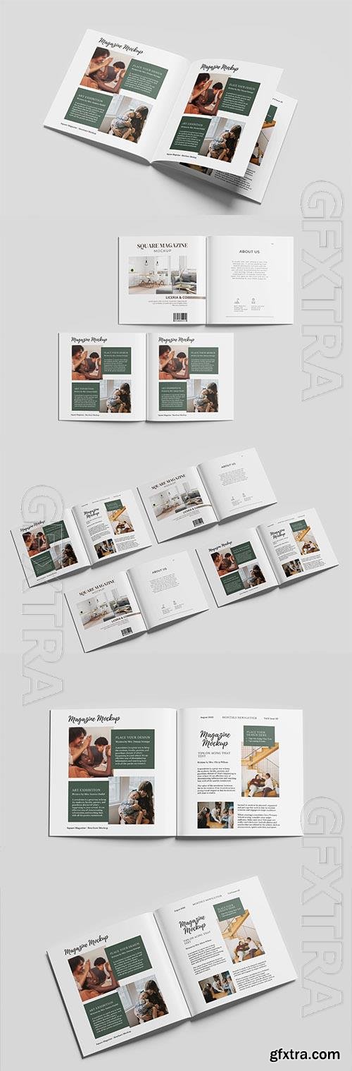 PSD square brochure catalog mockup PSD square brochure catalog mockup