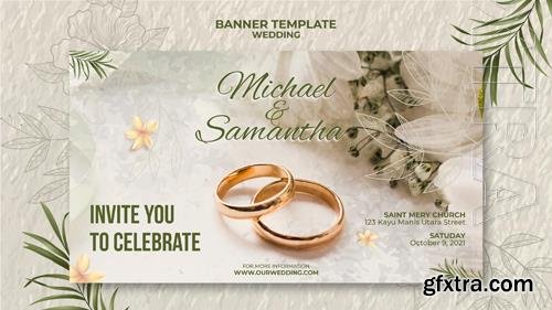 PSD elegant wedding banner template PSD elegant wedding banner template