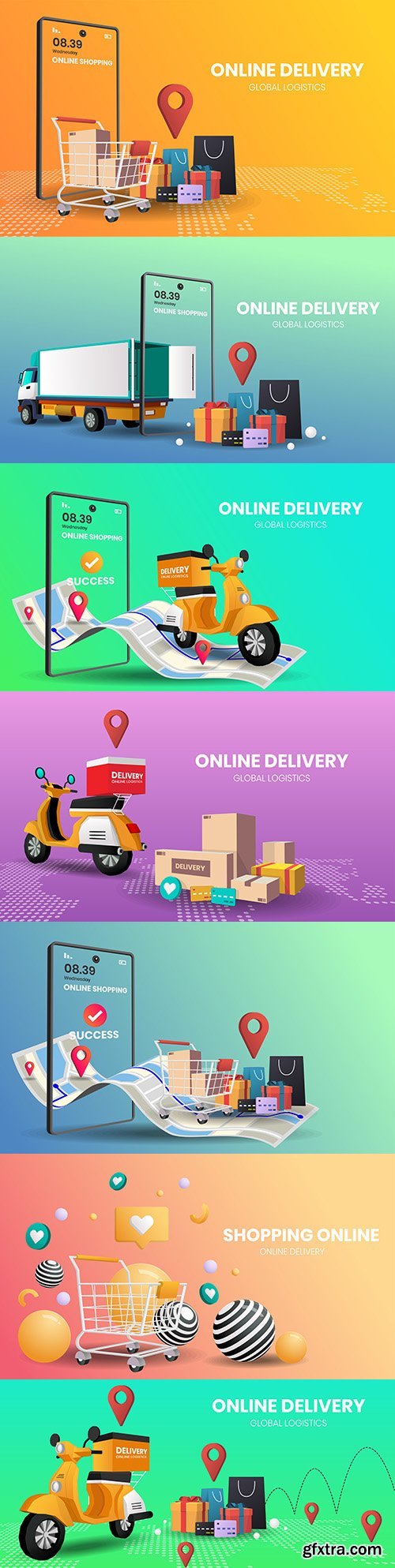 Online shopping internet delivery products and goods