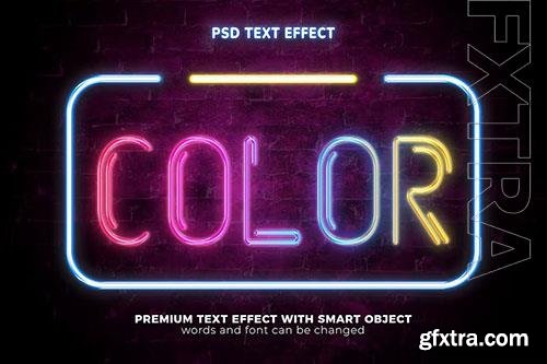 Colorful night neon glow text effect Colorful night neon glow text effect