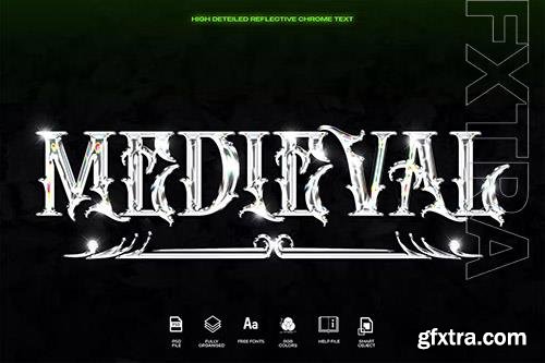 Medieval chrome reflective text Medieval chrome reflective text