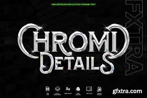 Reflective chrome text effect Reflective chrome text effect