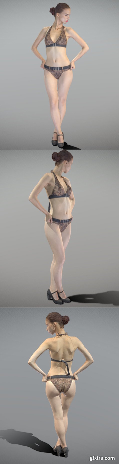 Slim woman in a swimsuit posing 158
