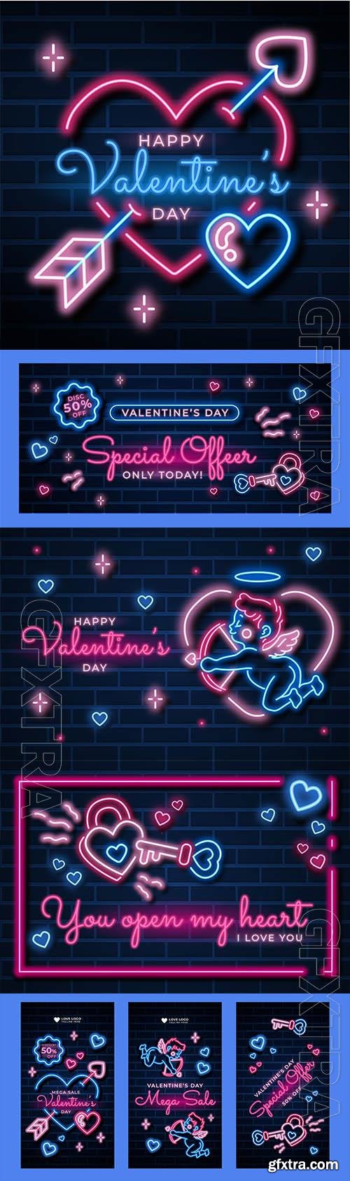 Vector realistic valentines day celebration background