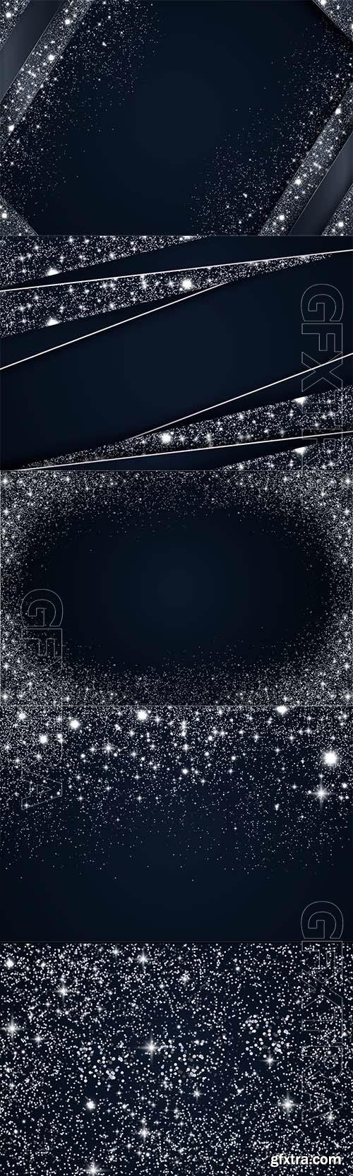 Shimmer vector realistic black background Shimmer vector realistic black background