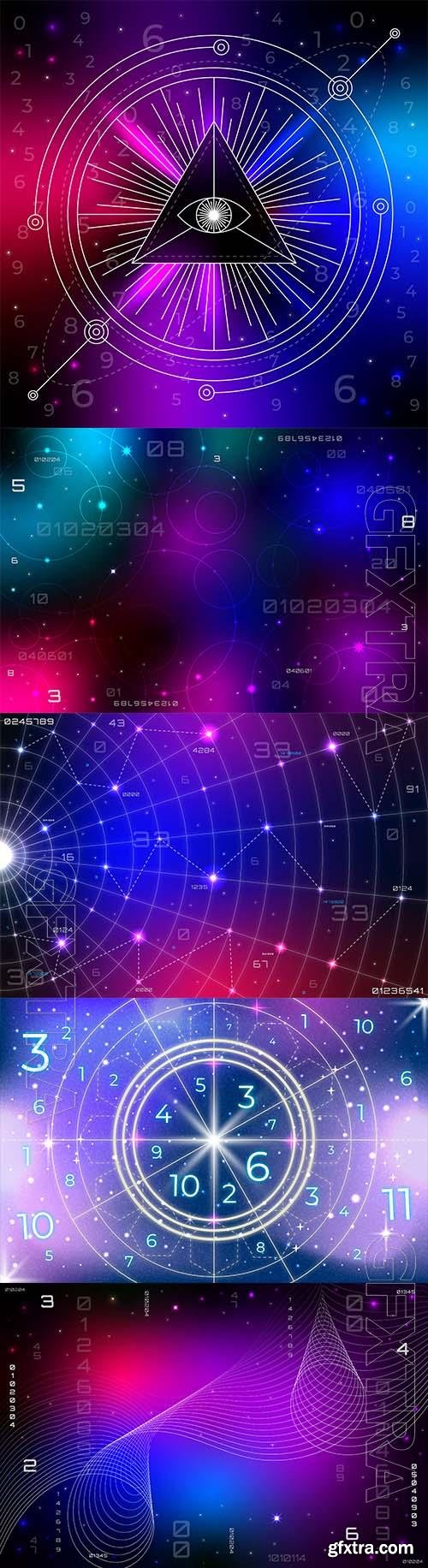 Numerology vector gradient background Numerology vector gradient background