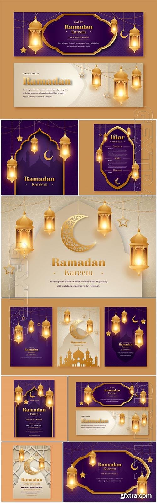 Vector flat illustration for ramadan celebration Vector flat illustration for ramadan celebration