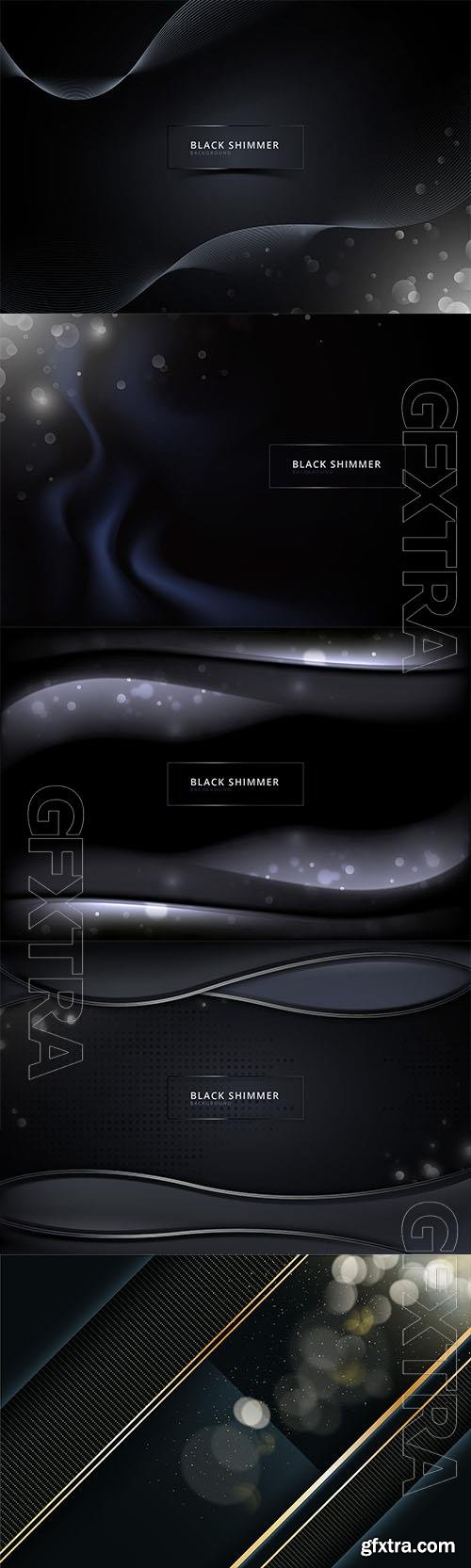 Vector realistic black shimmer background Vector realistic black shimmer background