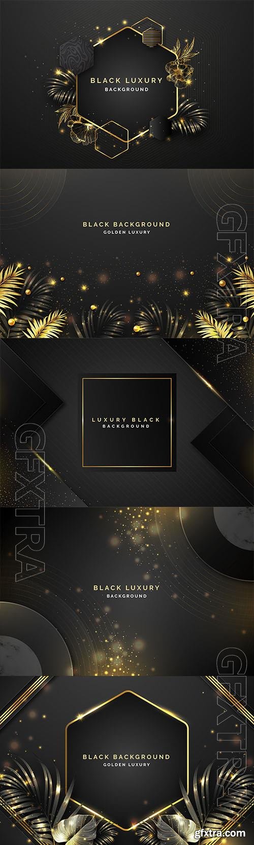 Golden vector black shimmer background Golden vector black shimmer background