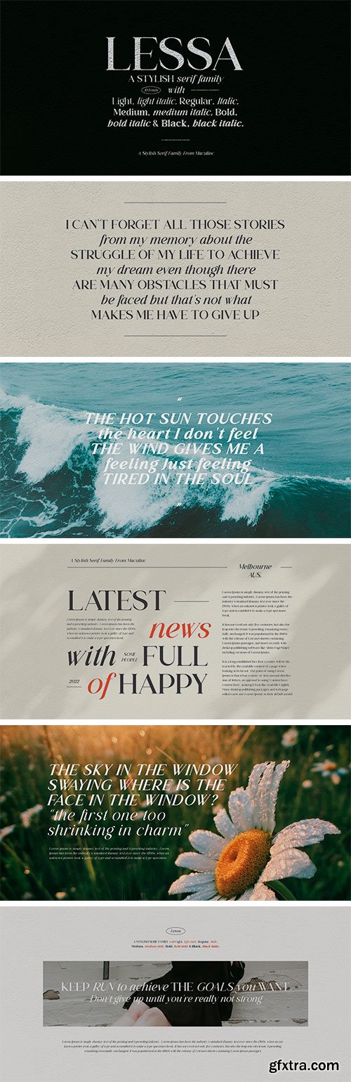 Lessa Font Family Lessa Font Family