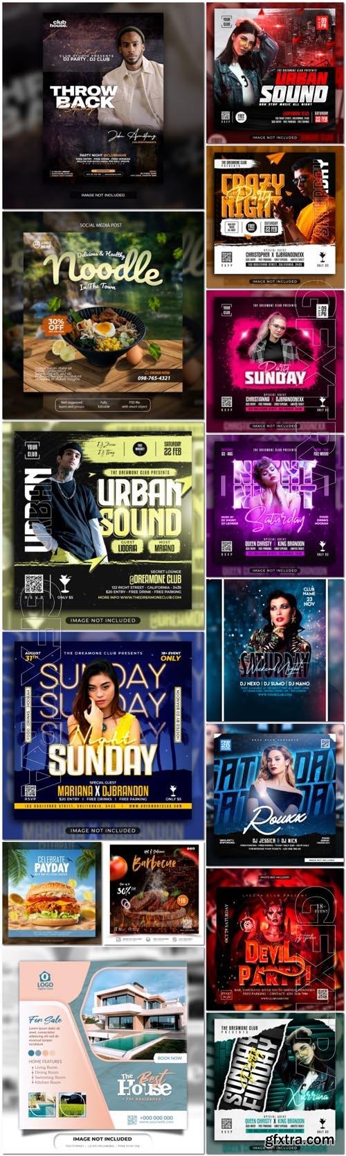 Flyer social media post, template banner psd set vol 31 Flyer social media post, template banner psd set vol 31