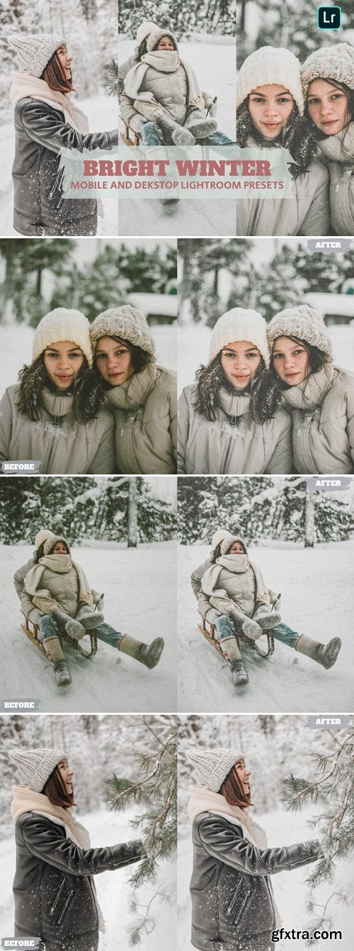 Bright Winter Lightroom Presets Dekstop and Mobile TK63WCK