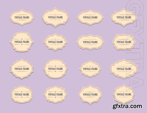 Vector vintage frames set, ornamental label frames Vector vintage frames set, ornamental label frames