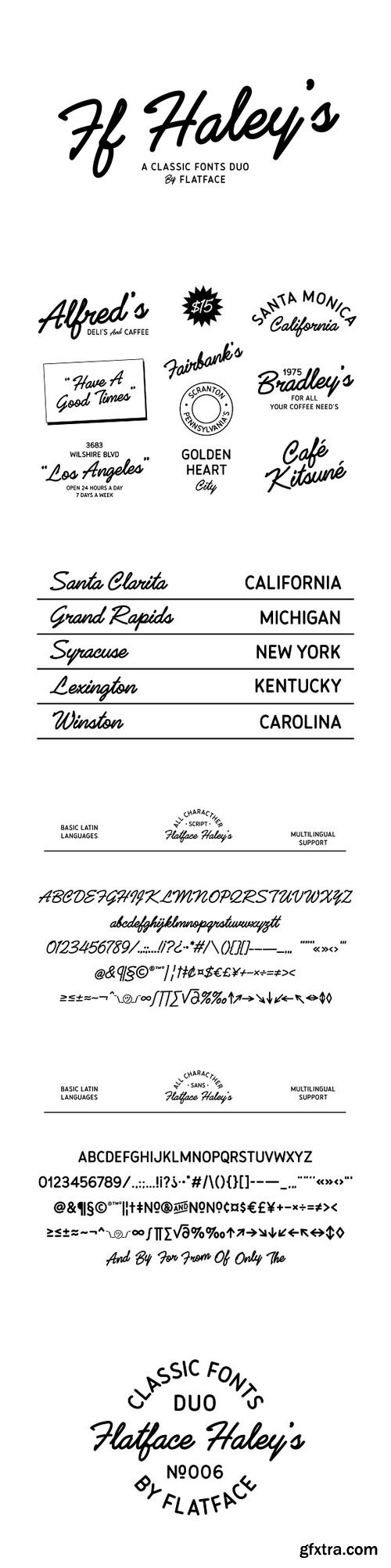 Flatface Haleys - Classic Monoline Fonts Duo Flatface Haleys - Classic Monoline Fonts Duo
