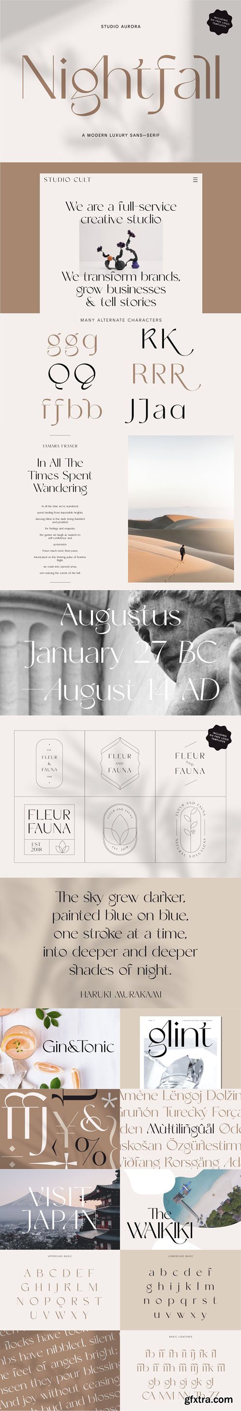 Nightfall - Modern Luxury Sans Serif Font Nightfall - Modern Luxury Sans Serif Font