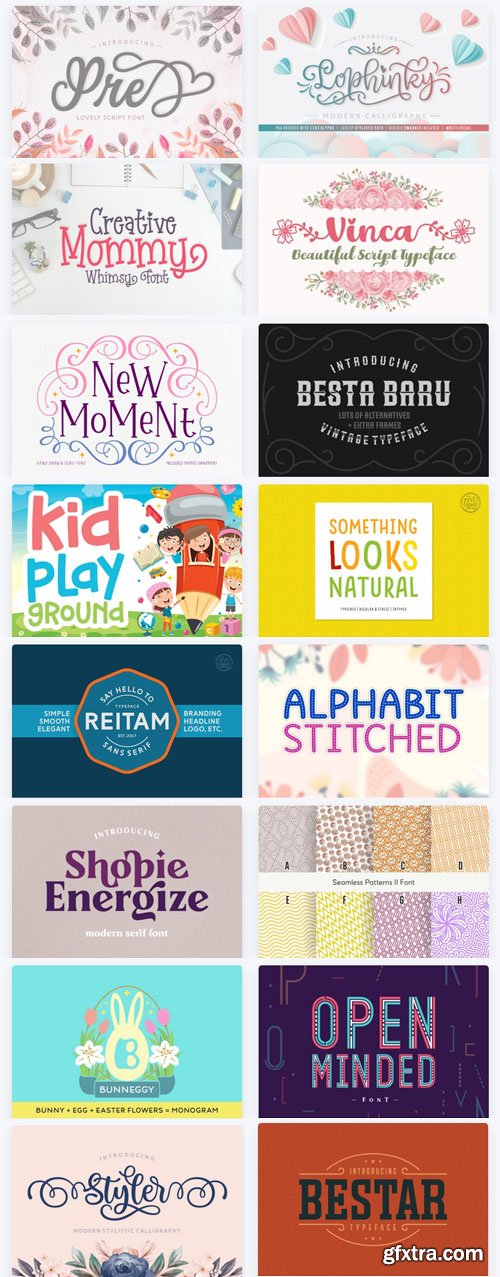 The Mega Fonts Bundle - 27 Premium Fonts