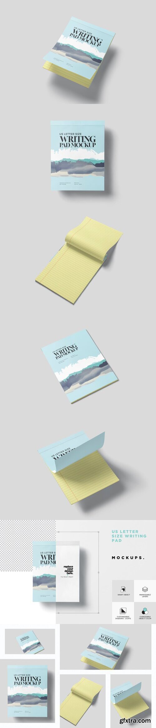 CreativeMarket Us Letter Size Writing Pad Mockups 10986963 » GFxtra