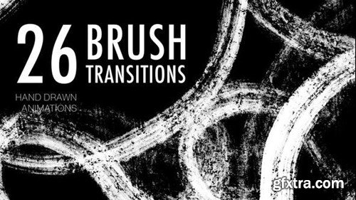 Videohive 26 Brush Transitions Pack 42763634