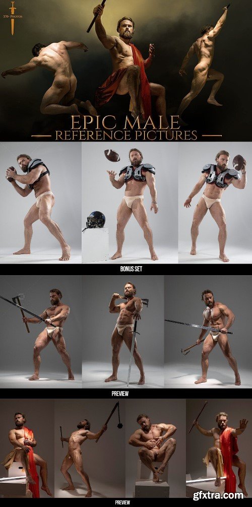 Artstation &ndash; 370 Epic Male Reference Pictures and BONUS