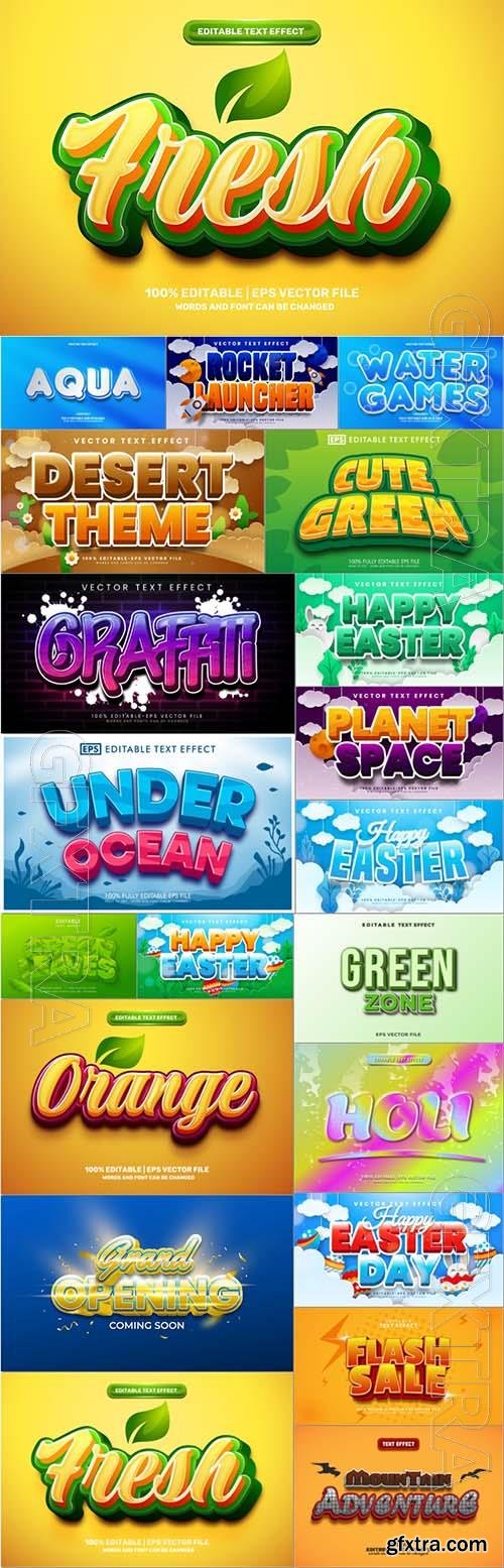 20 Vector 3d text editable, text effect font vol 4 20 Vector 3d text editable, text effect font vol 4