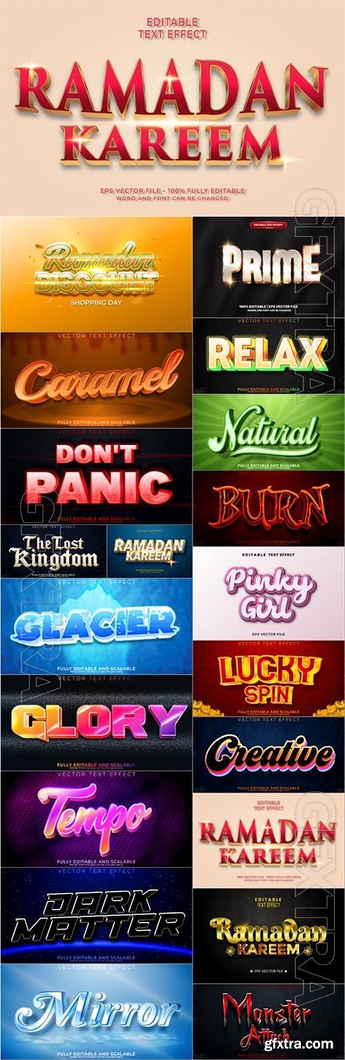 20 Vector 3d text editable, text effect font vol 6 20 Vector 3d text editable, text effect font vol 6