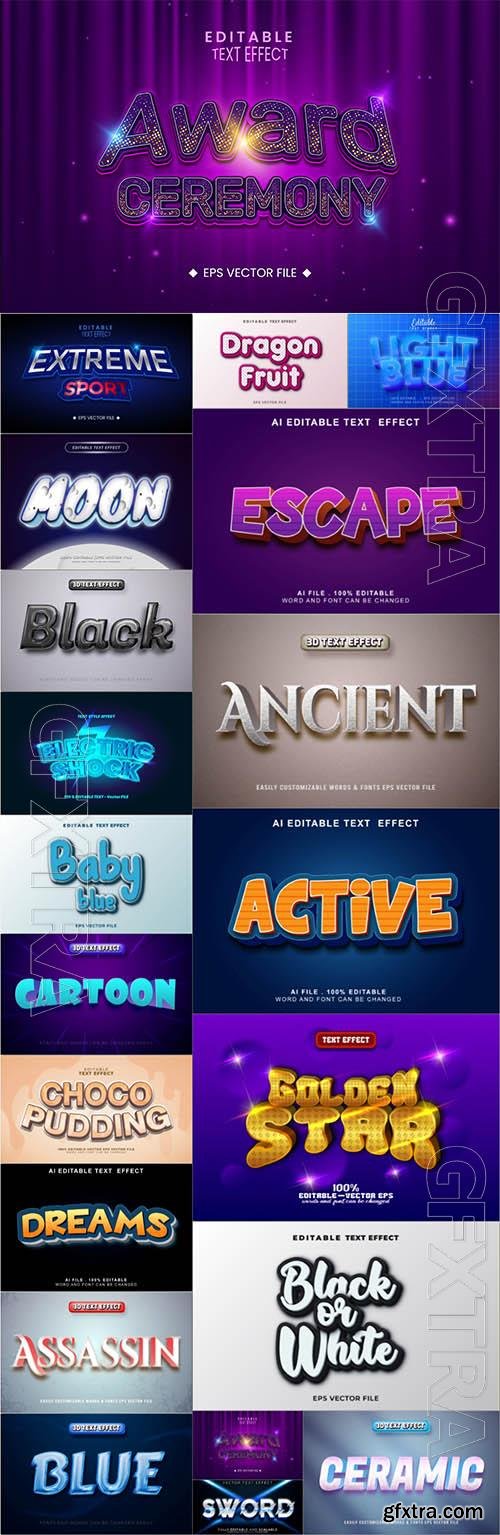 20 Vector 3d text editable, text effect font vol 5 20 Vector 3d text editable, text effect font vol 5
