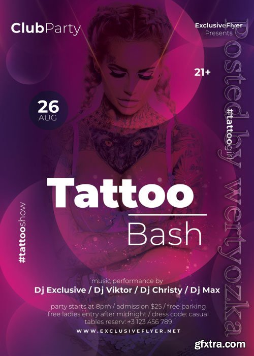 Tattoo Psd Flyer Design Tattoo Psd Flyer Design