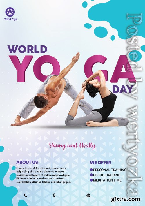 World Yoga Day Psd Flyer Design World Yoga Day Psd Flyer Design
