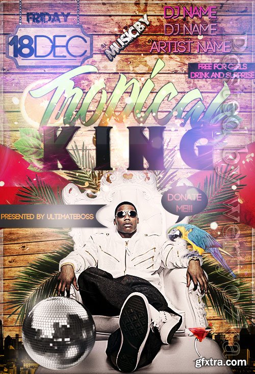 Tropical king Psd Flyer Design Tropical king Psd Flyer Design