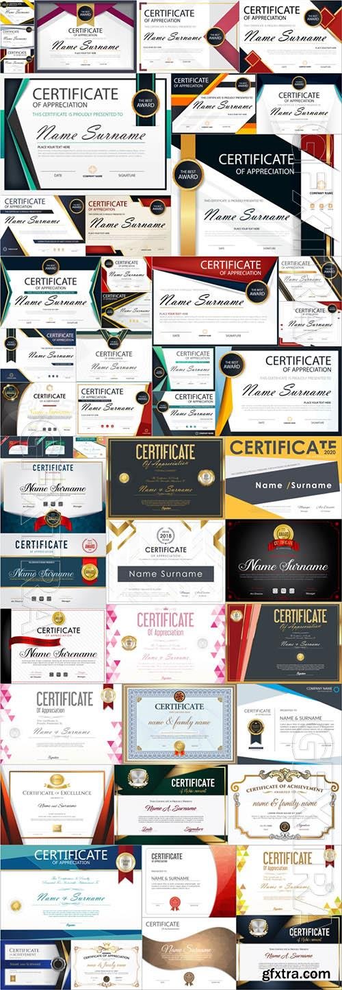 50 vector ertificate or diploma design template vol 1 50 vector ertificate or diploma design template vol 1