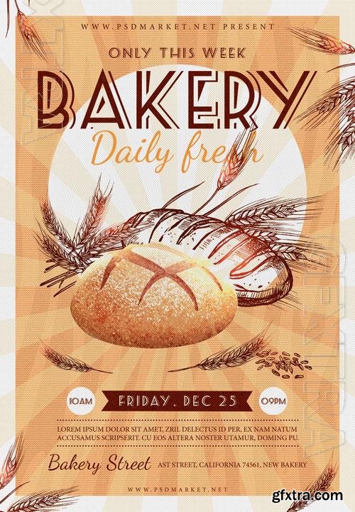 Psd bakery flyer design Psd bakery flyer design