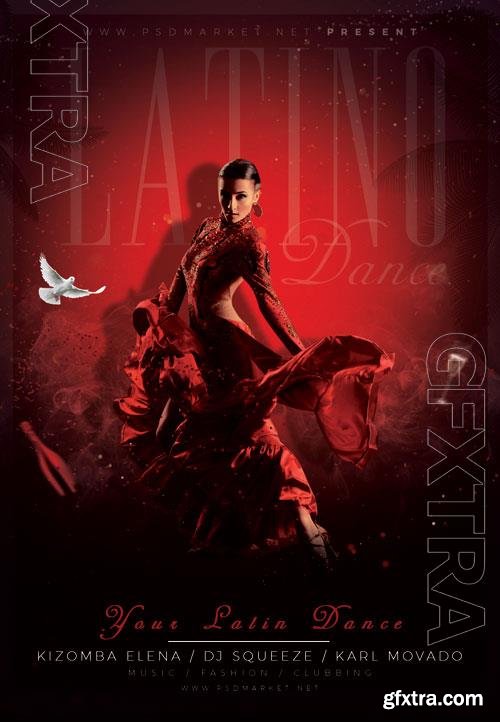 Psd latino dance flyer design Psd latino dance flyer design