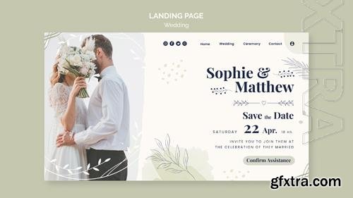 PSD flat design wedding template PSD flat design wedding template